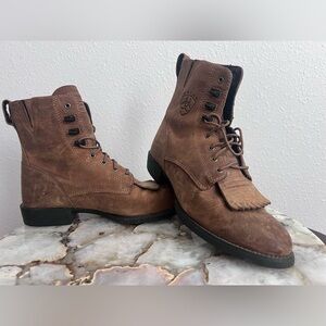 ARIAT A2-Competitor Brown ATS Lacer Kiltie Cowboy Riding Boots Men’s 6!